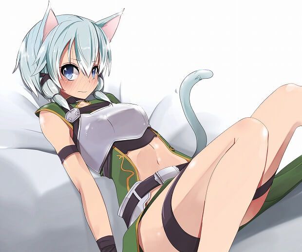 MOE picture of the sword art online ALO blue hair cat ears Chinon 5