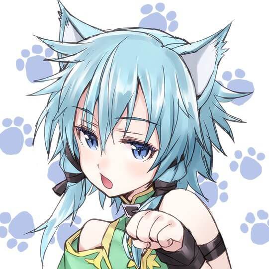 MOE picture of the sword art online ALO blue hair cat ears Chinon 6