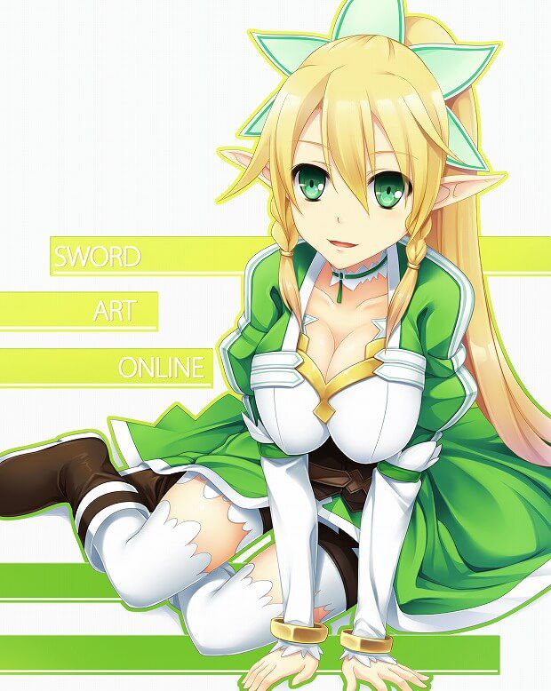 The sword art online cleavage UIA to leafa want sandwiched MoE images 11