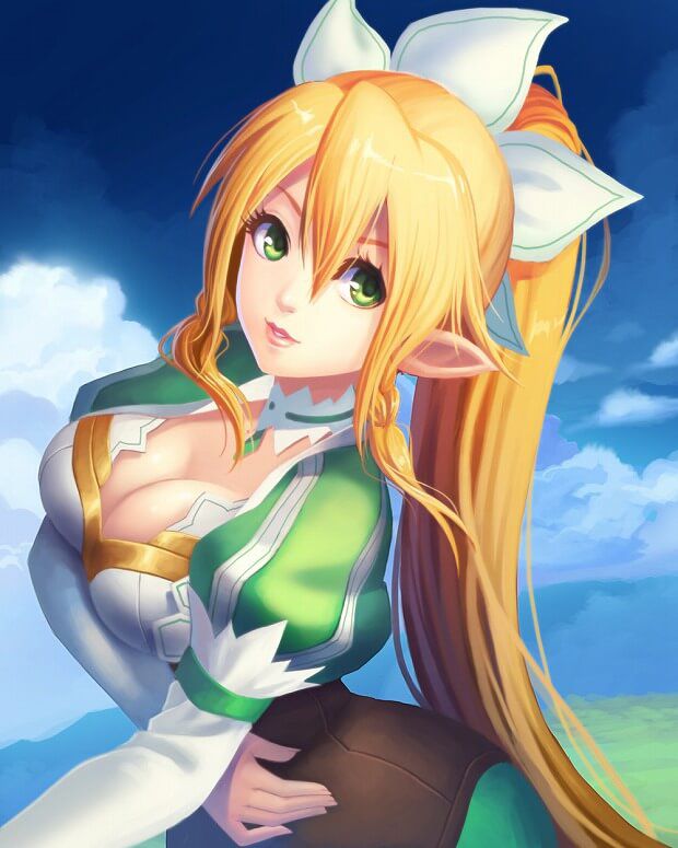 The sword art online cleavage UIA to leafa want sandwiched MoE images 14