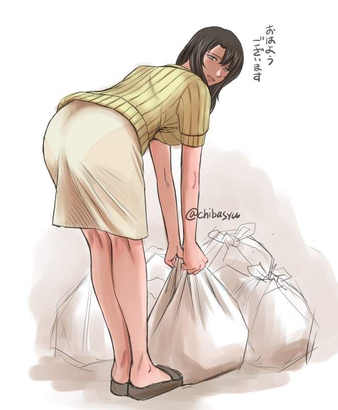 【Morning Eros】Secondary erotic image of a girl throwing away the garbage 32