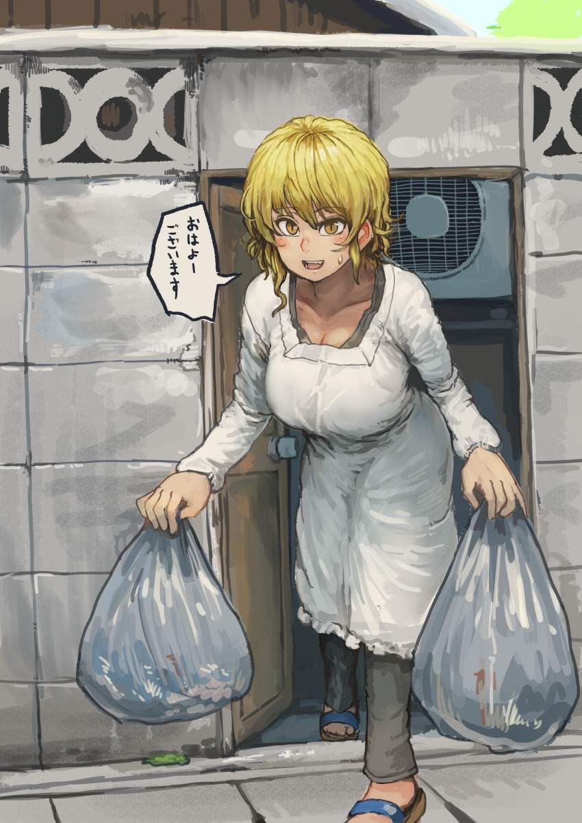 【Morning Eros】Secondary erotic image of a girl throwing away the garbage 36