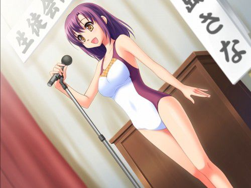 【Secondary Erotic】 Here is an erotic image of a girl wearing a swimsuit who wants to slip by forcibly screwing a chimpo into the gap 12
