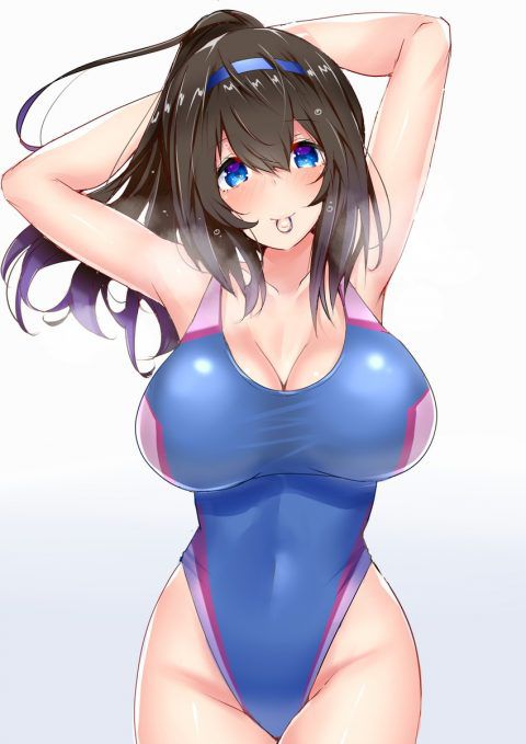 【Secondary Erotic】 Here is an erotic image of a girl wearing a swimsuit who wants to slip by forcibly screwing a chimpo into the gap 7