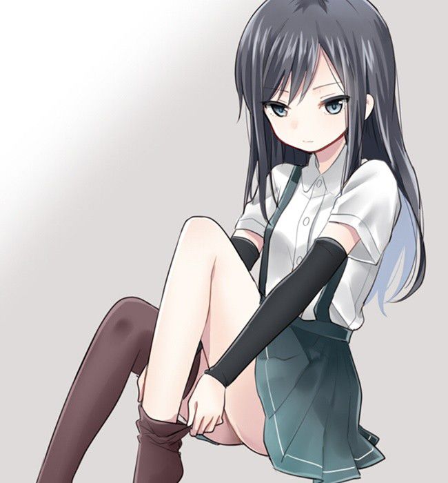 [Secondary erotic] [Ship it: panchira images of asashio uniform girl loli boy too want! 8