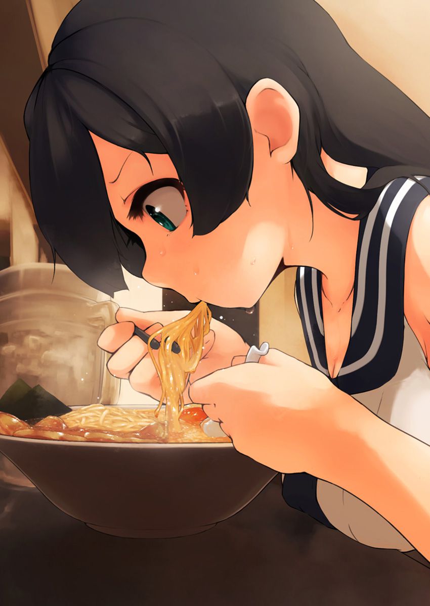 [On a cold night ramen (truth): secondary image of girls eating ramen noodles 1