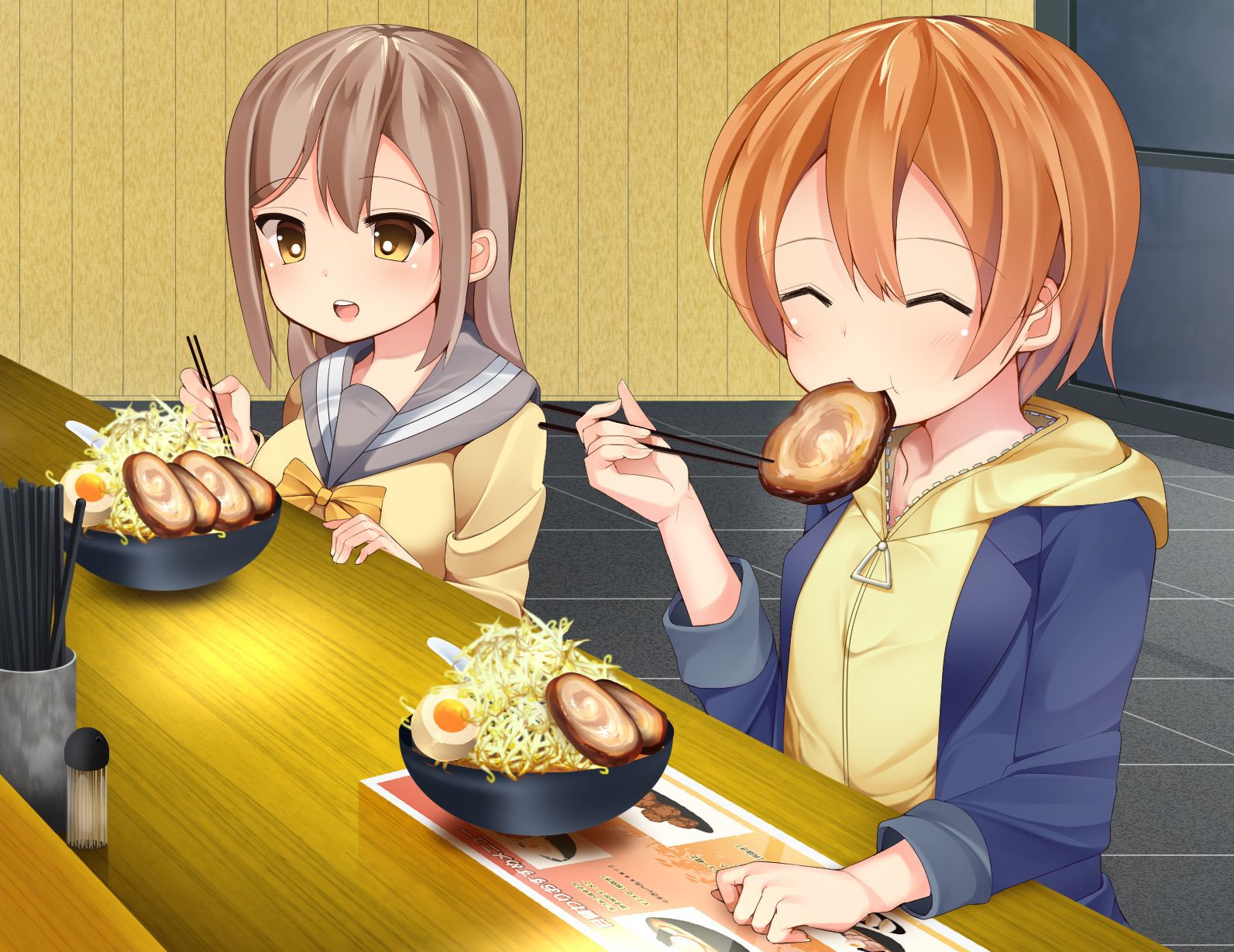 [On a cold night ramen (truth): secondary image of girls eating ramen noodles 10