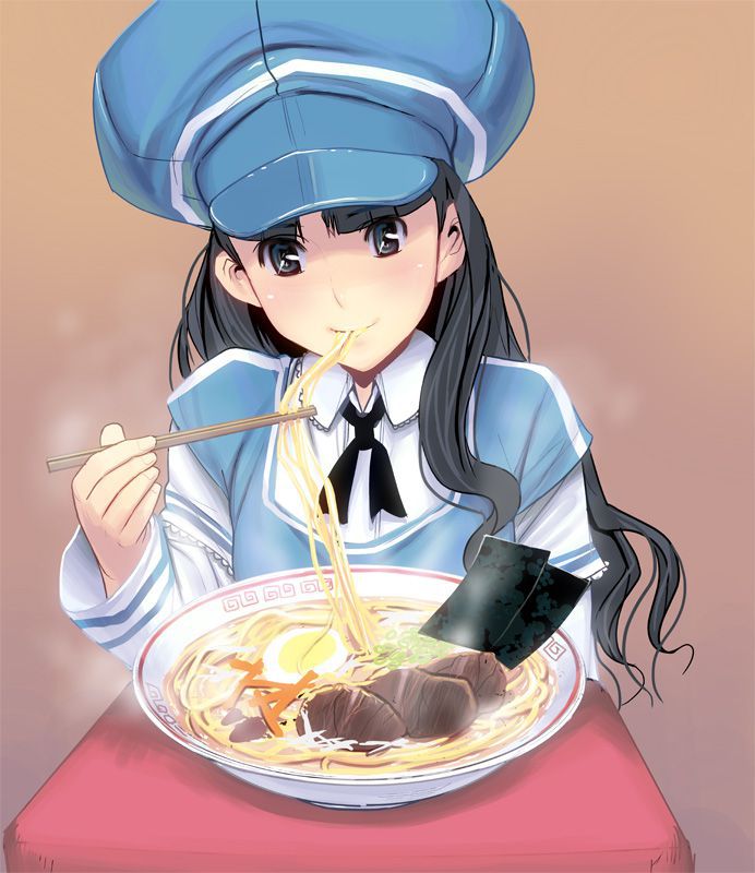 [On a cold night ramen (truth): secondary image of girls eating ramen noodles 16