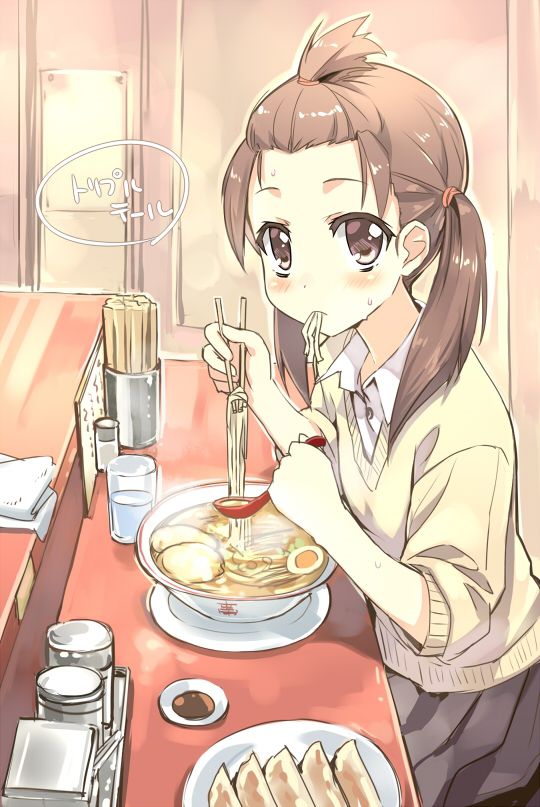 [On a cold night ramen (truth): secondary image of girls eating ramen noodles 19