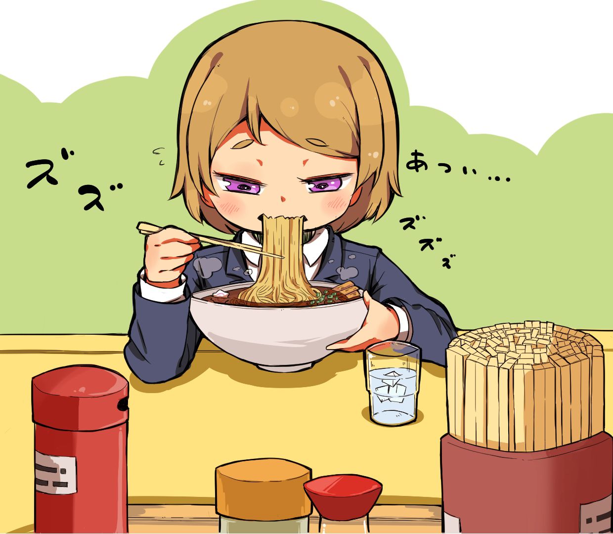 [On a cold night ramen (truth): secondary image of girls eating ramen noodles 21