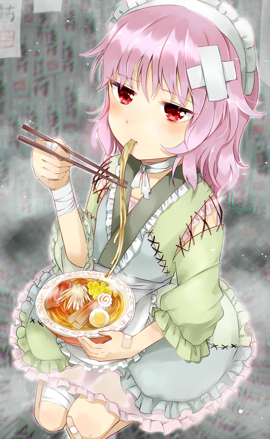 [On a cold night ramen (truth): secondary image of girls eating ramen noodles 24