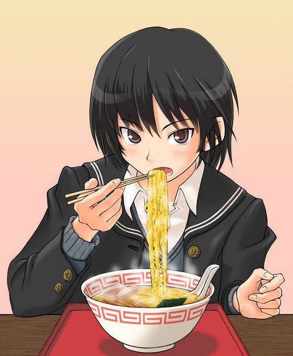 [On a cold night ramen (truth): secondary image of girls eating ramen noodles 26