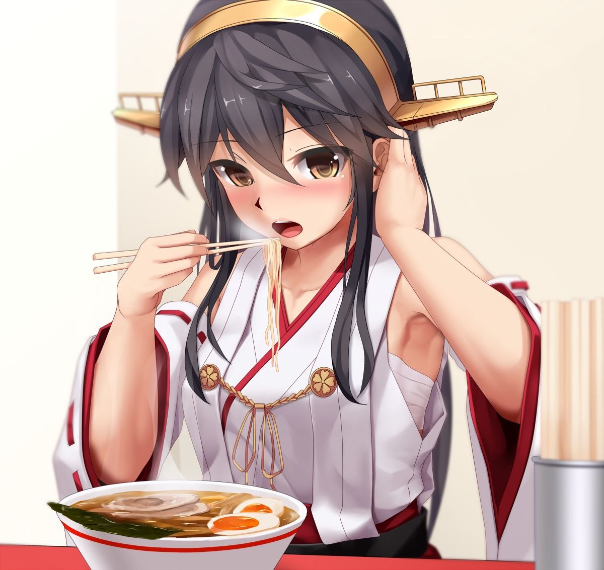 [On a cold night ramen (truth): secondary image of girls eating ramen noodles 35