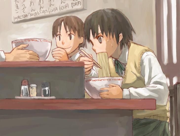 [On a cold night ramen (truth): secondary image of girls eating ramen noodles 38