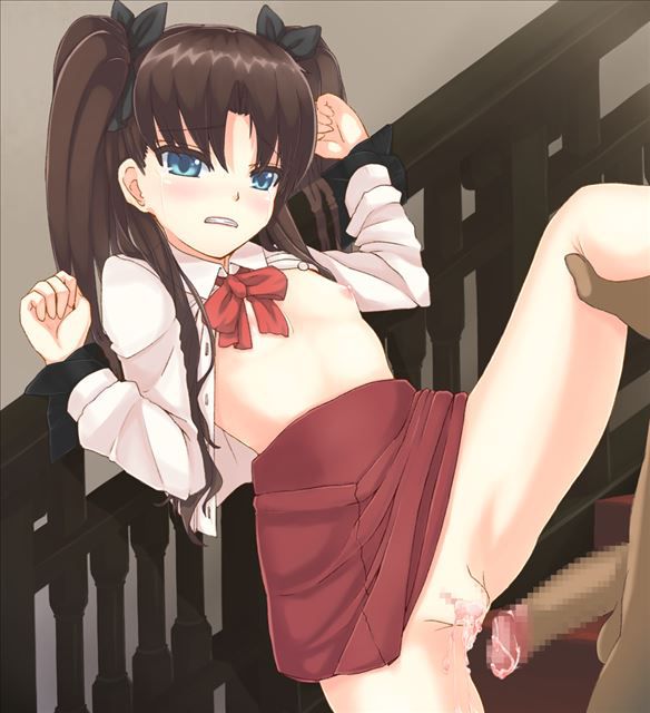 Fate (fate) of erotic pictures and 24 # tohsaka Rin # stocking # black 6