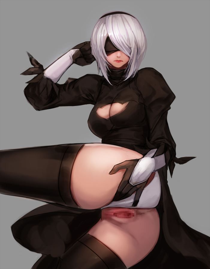 【NieR Automata】2B and Himehame Dense H Secondary erotic images that make you want to do 14