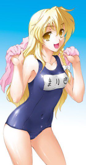 Cute swimsuit two-dimensional images. 16