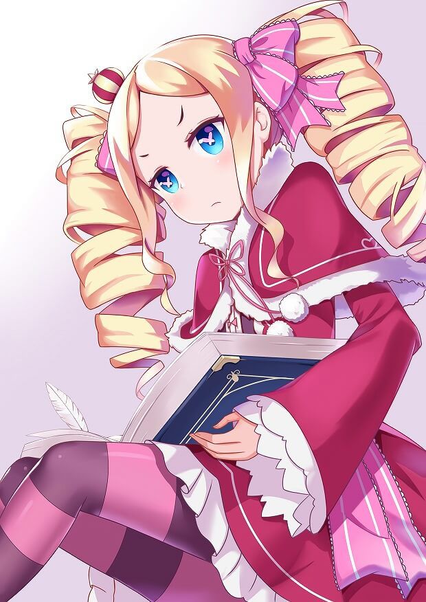 "Re: zero 31 ' loli girl Beatrice MoE picture with blonde drilled 1