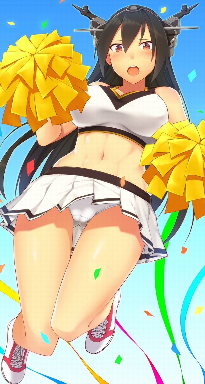 【Secondary Erotic】 Erotic image of a cute cheer girl cheering with a smile and a revealing costume 21