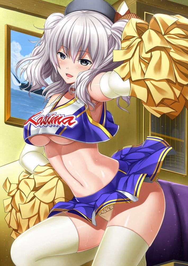 【Secondary Erotic】 Erotic image of a cute cheer girl cheering with a smile and a revealing costume 26