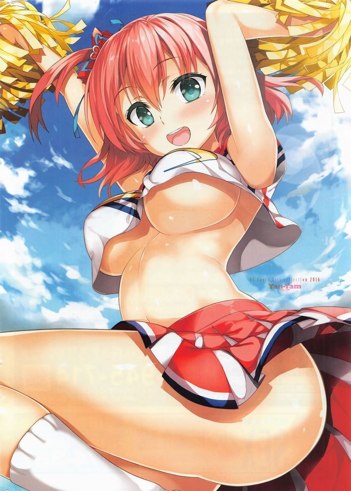【Secondary Erotic】 Erotic image of a cute cheer girl cheering with a smile and a revealing costume 28