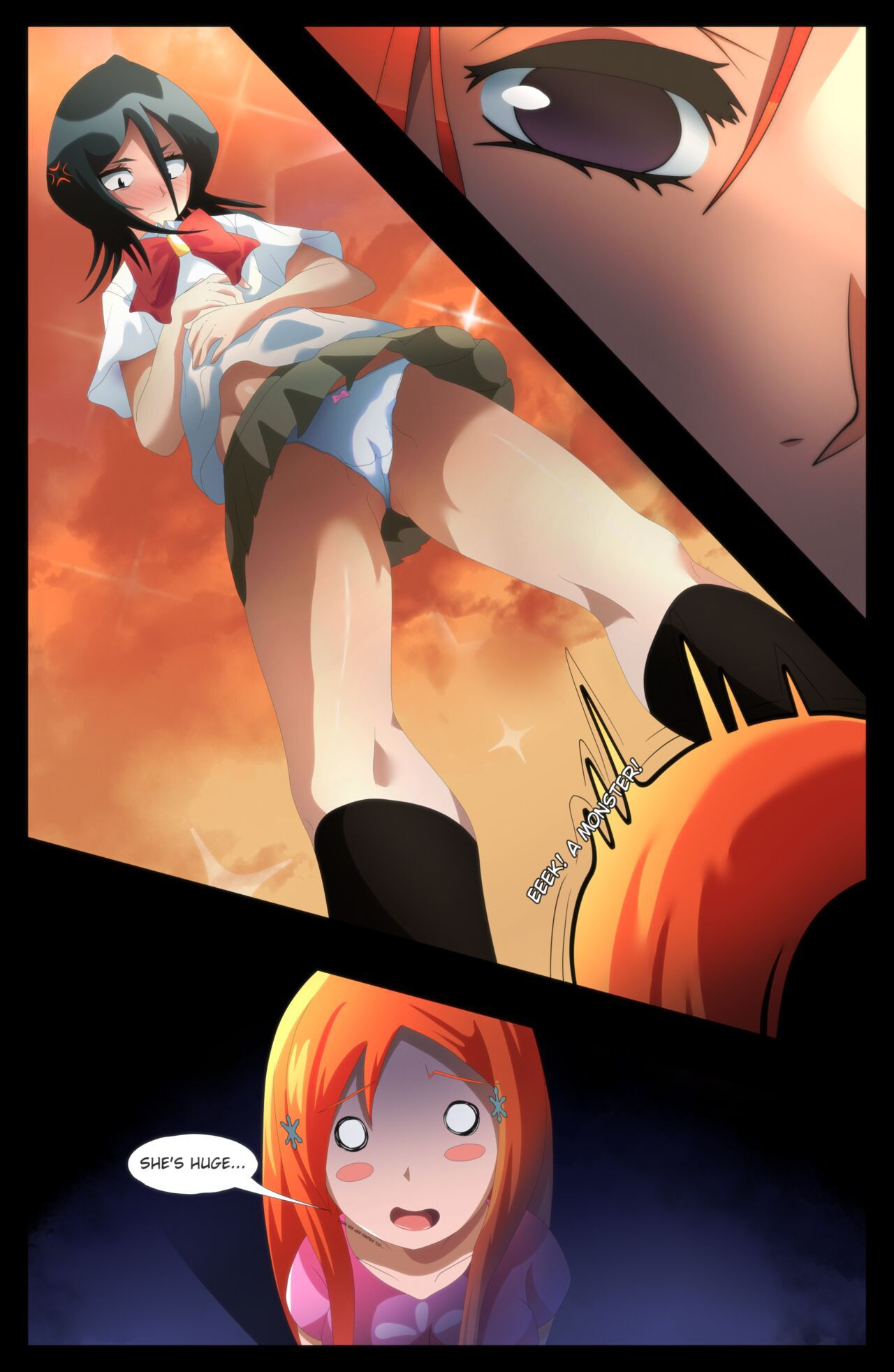 [sachinon] Rukia-chan swallows Orihime 1