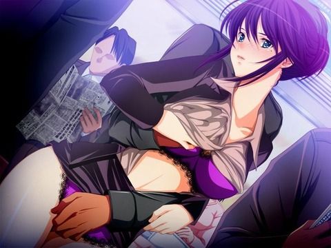 【Erotic Anime Summary】 Beautiful girls who are molested on the train 【44 photos】 22