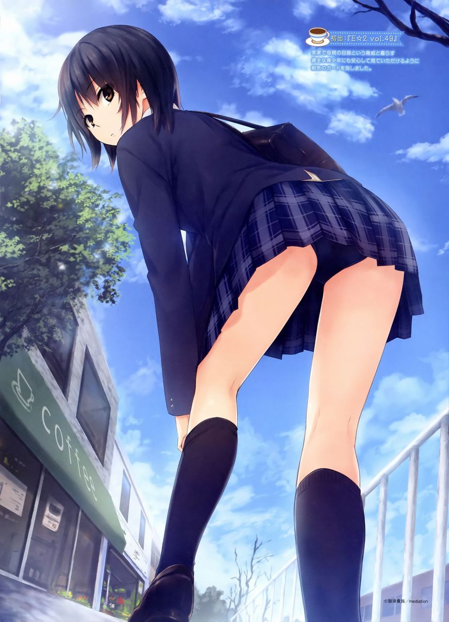 【Low angle】A cute girl looks down, so I'm just looking up Part 2 24