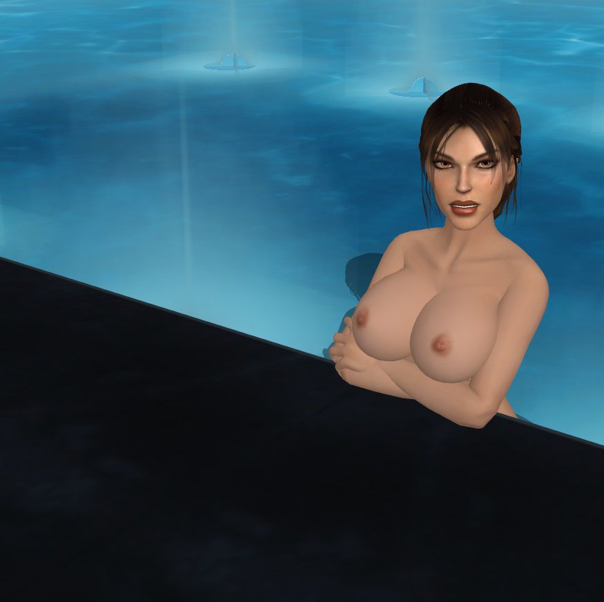 Lara Croft Shooting - the pool 3