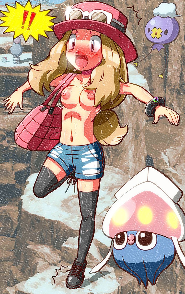 Serena wild appeared! Naughty busty breasts Pokemon Trainer, Selena Chan together ww Pocket Monsters 2: erotic pictures 19