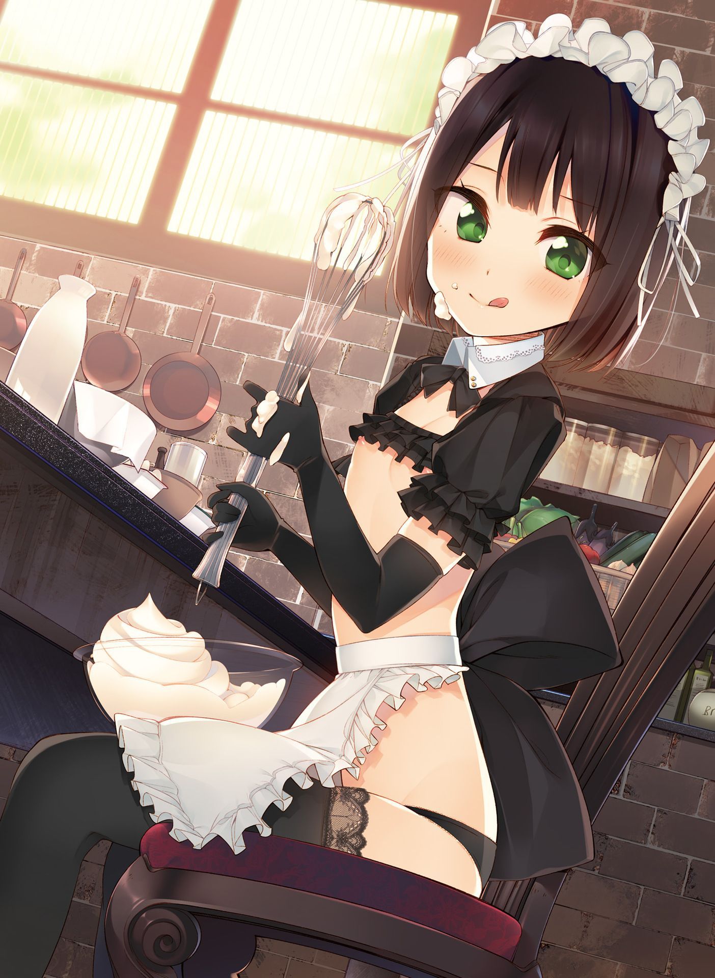 Cute maid enjoying together [second / ZIP] lascivious sex secondary images 1