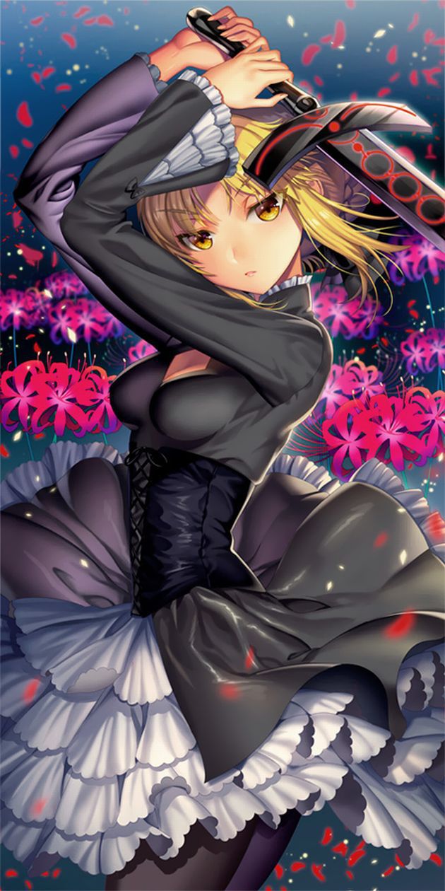 Saber alter game "Fate/Grand Order" erotic cool. Secondary erotic images of clothing. 1