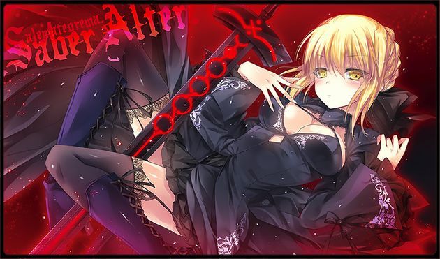 Saber alter game "Fate/Grand Order" erotic cool. Secondary erotic images of clothing. 11