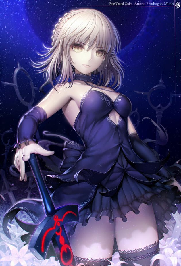 Saber alter game "Fate/Grand Order" erotic cool. Secondary erotic images of clothing. 12