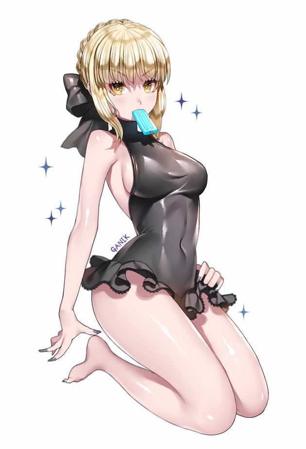 Saber alter game "Fate/Grand Order" erotic cool. Secondary erotic images of clothing. 16