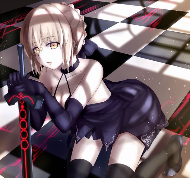 Saber alter game "Fate/Grand Order" erotic cool. Secondary erotic images of clothing. 21