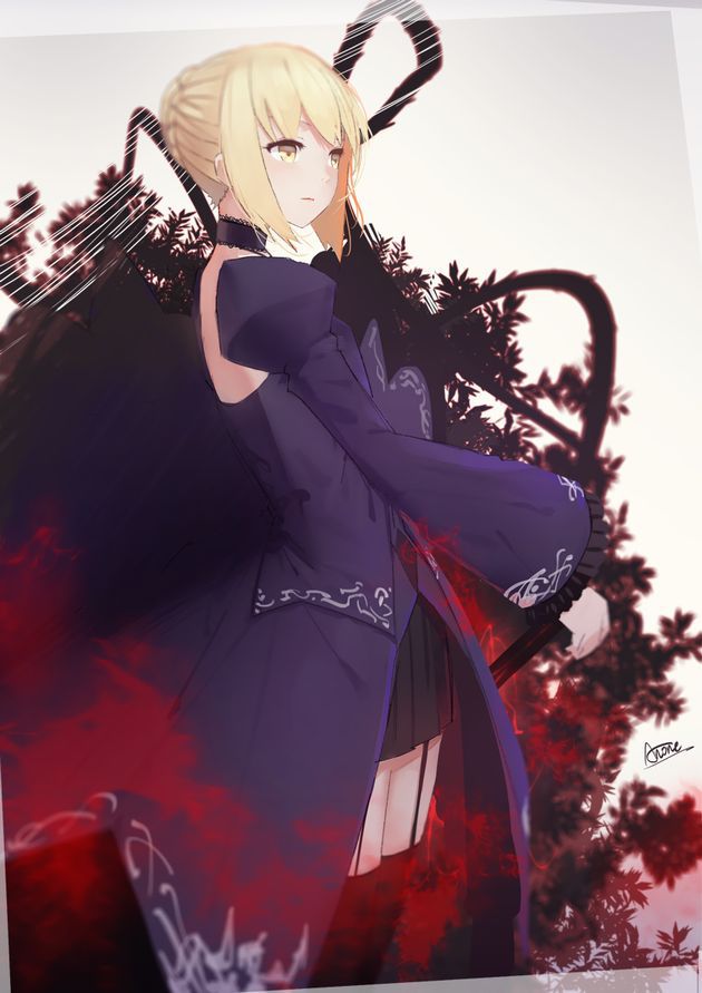 Saber alter game "Fate/Grand Order" erotic cool. Secondary erotic images of clothing. 23