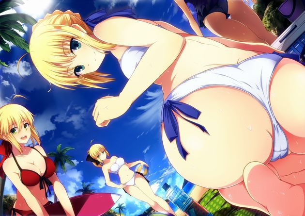 Saber alter game "Fate/Grand Order" erotic cool. Secondary erotic images of clothing. 25