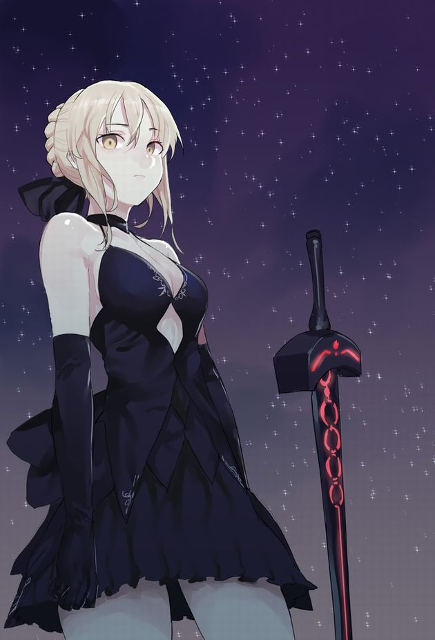 Saber alter game "Fate/Grand Order" erotic cool. Secondary erotic images of clothing. 26