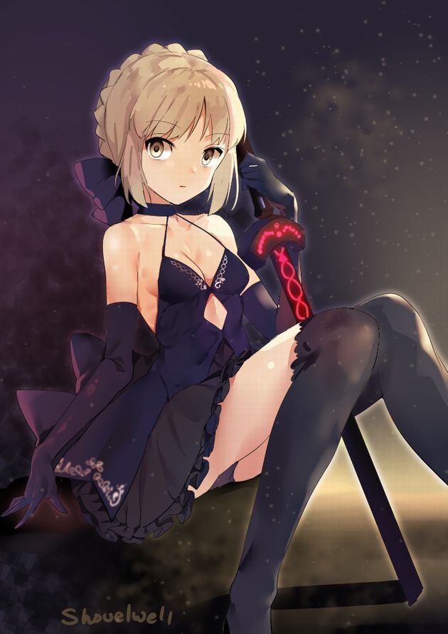 Saber alter game "Fate/Grand Order" erotic cool. Secondary erotic images of clothing. 3