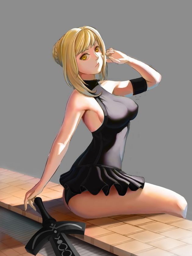 Saber alter game "Fate/Grand Order" erotic cool. Secondary erotic images of clothing. 31