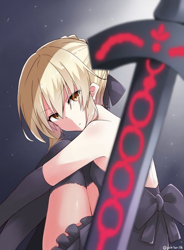Saber alter game "Fate/Grand Order" erotic cool. Secondary erotic images of clothing. 39