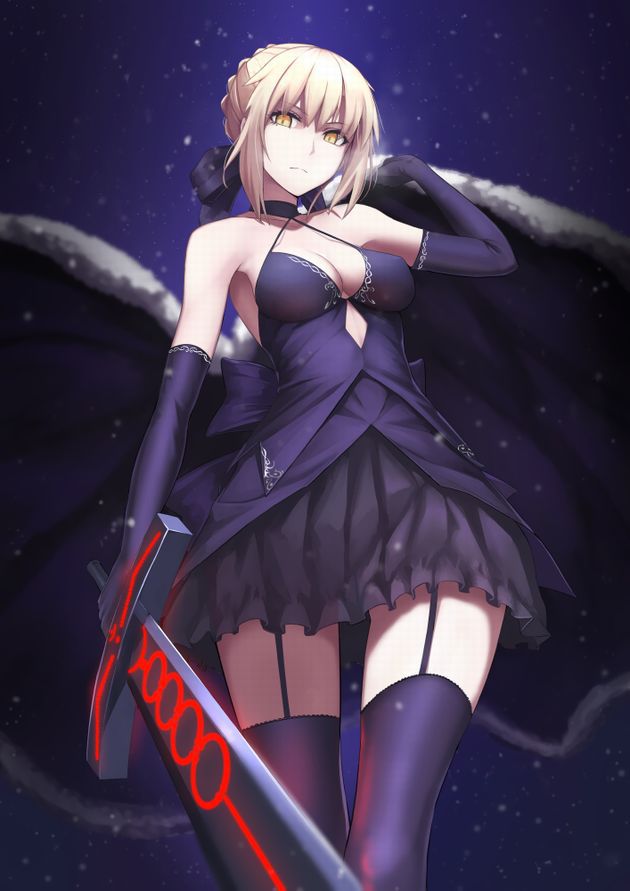 Saber alter game "Fate/Grand Order" erotic cool. Secondary erotic images of clothing. 4