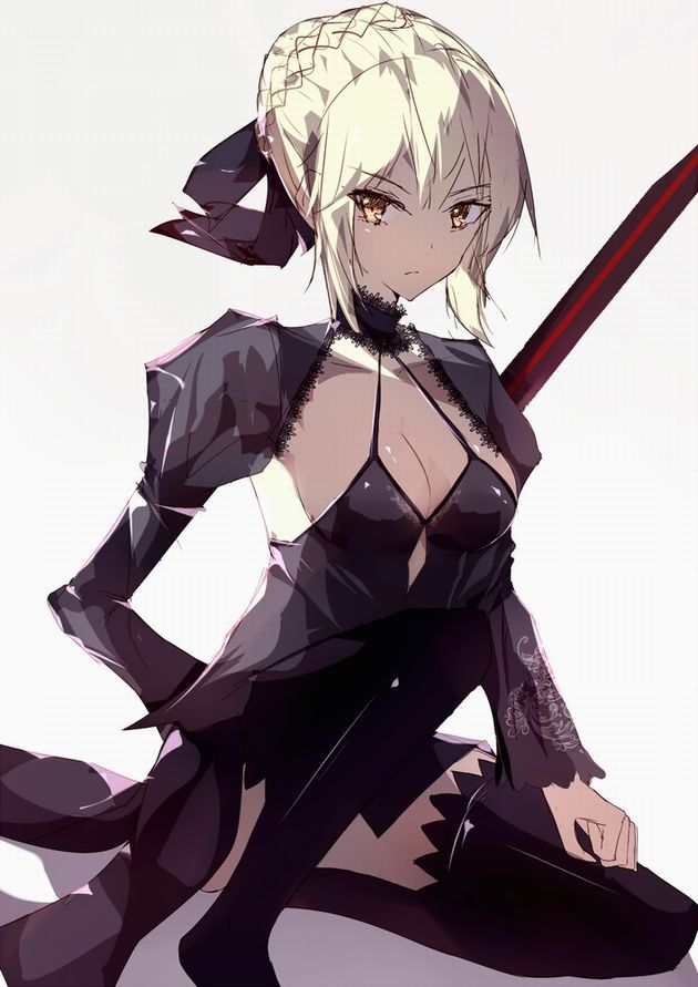 Saber alter game "Fate/Grand Order" erotic cool. Secondary erotic images of clothing. 41