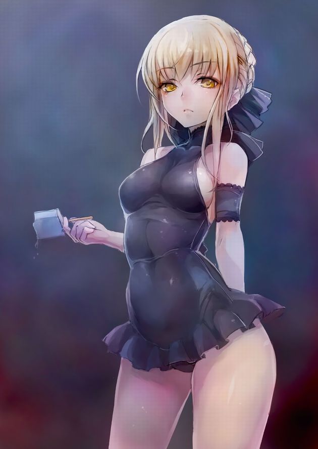 Saber alter game "Fate/Grand Order" erotic cool. Secondary erotic images of clothing. 47