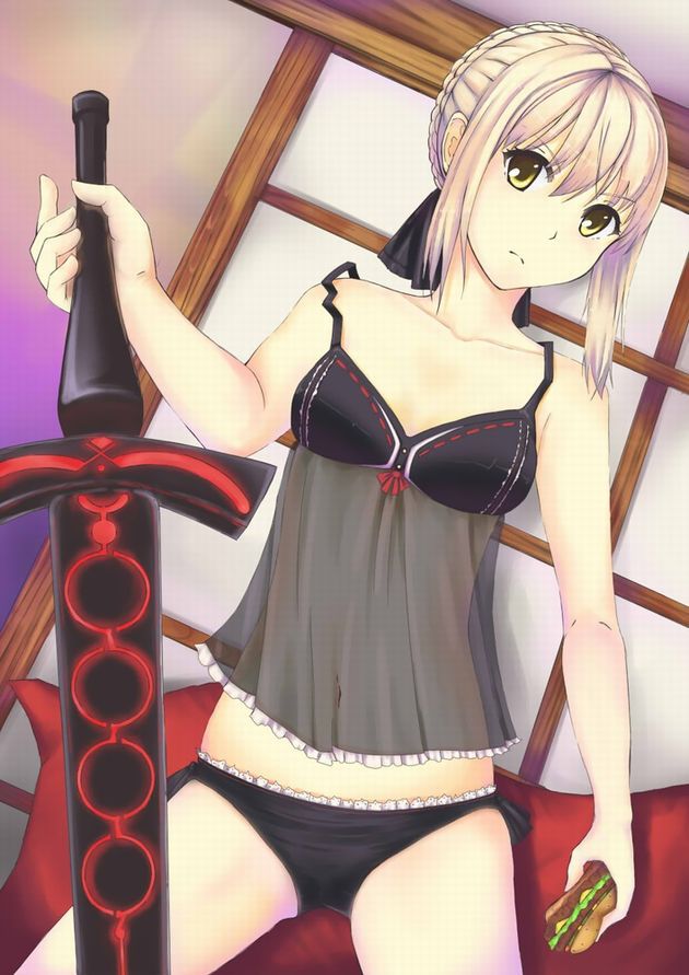 Saber alter game "Fate/Grand Order" erotic cool. Secondary erotic images of clothing. 48