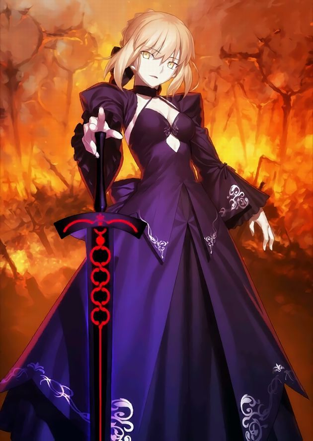 Saber alter game "Fate/Grand Order" erotic cool. Secondary erotic images of clothing. 50
