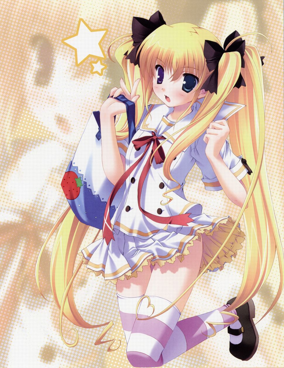 MOE blonde twin tails girl 30 12