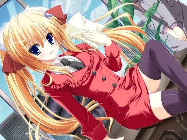 MOE blonde twin tails girl 30 22