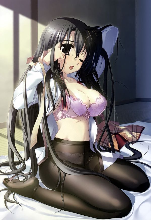 [Second erotic] in a black long even a busty girl's strongest 12
